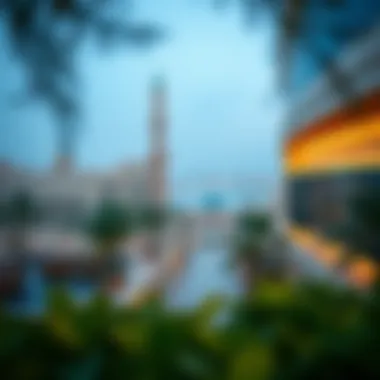 A panoramic view of Al Seef showcasing its unique architectural blend