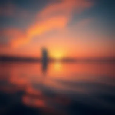 Reflection of sunset on the waters of the Arabian Gulf