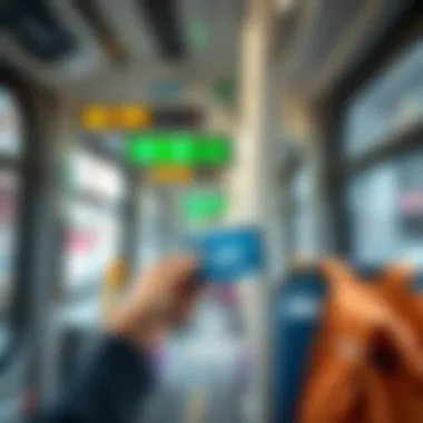 A commuter using a NOL Card to access public transportation in Dubai