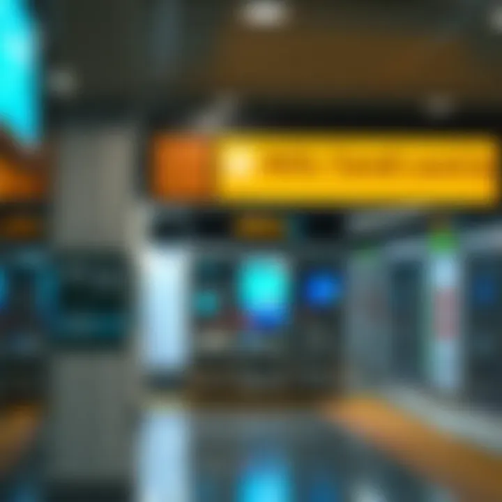 An overview of the Dubai Metro station showcasing NOL Card vending machines