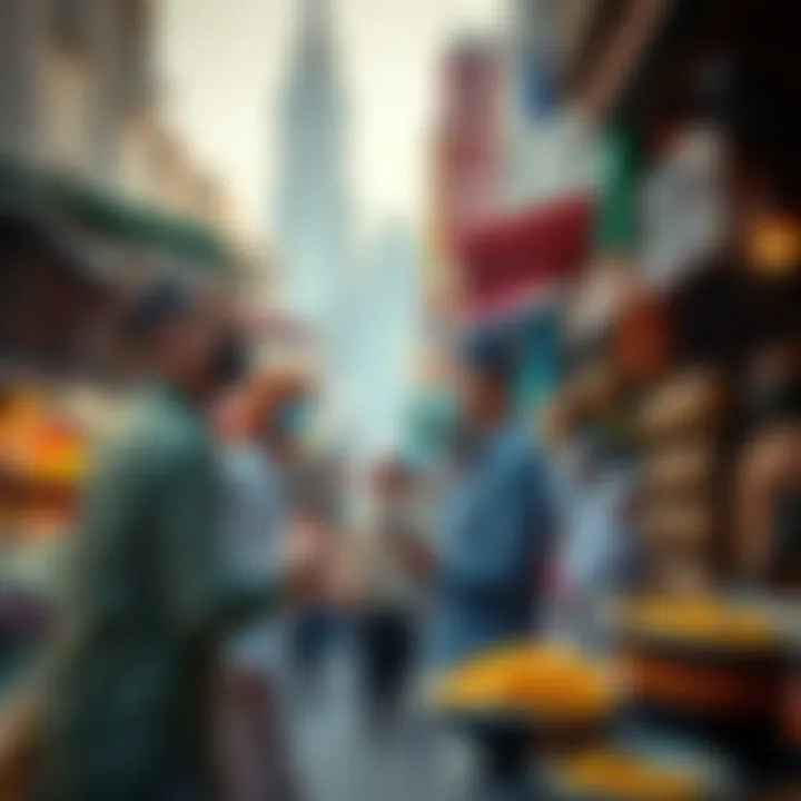 Cultural Tapestry of Dubai: A Market Perspective Vibrant market scene reflecting Dubai's cultural diversity