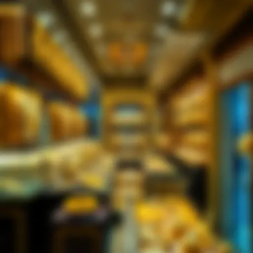 Stunning display of gold jewelry in Dubai's Gold Souk