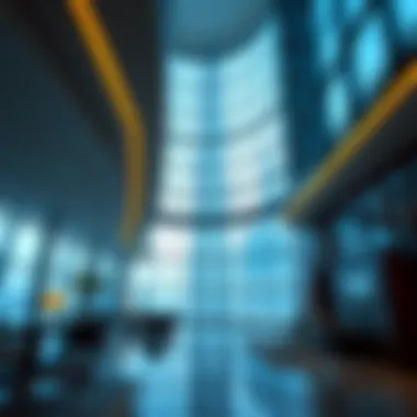 Interior view of the tallest building showcasing modern design