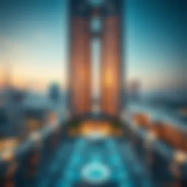 Architectural details of Trafalgar Tower