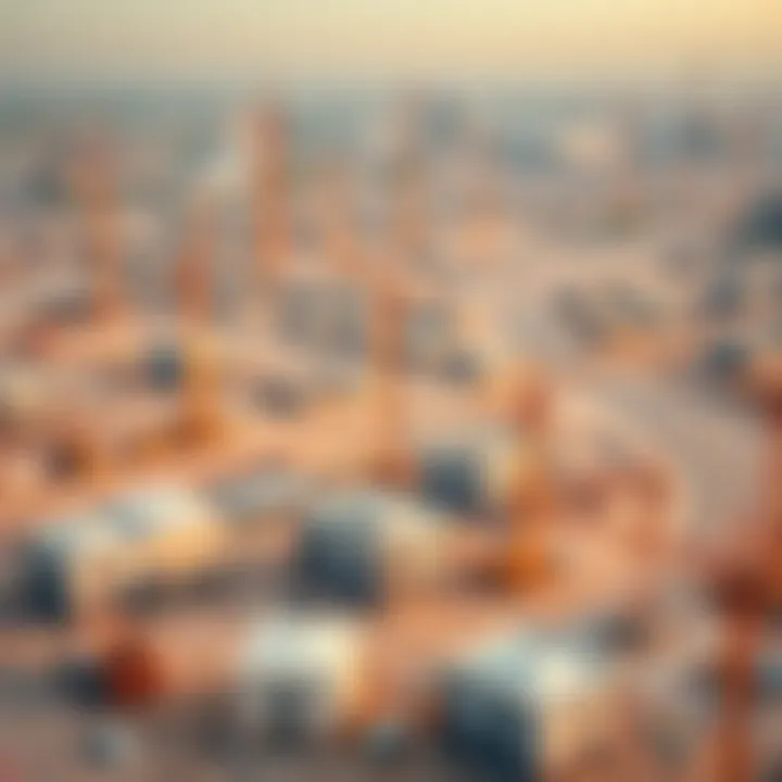 An aerial view of a construction site reflecting real estate growth