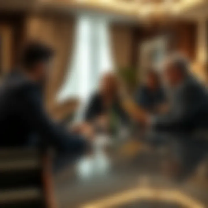 A business meeting discussing strategic real estate investments