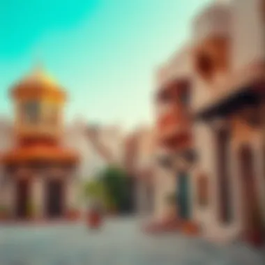 Traditional architecture in Umm Suqeim neighborhood