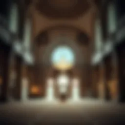 A serene mosque interior showcasing the beauty of Jummah prayer setting