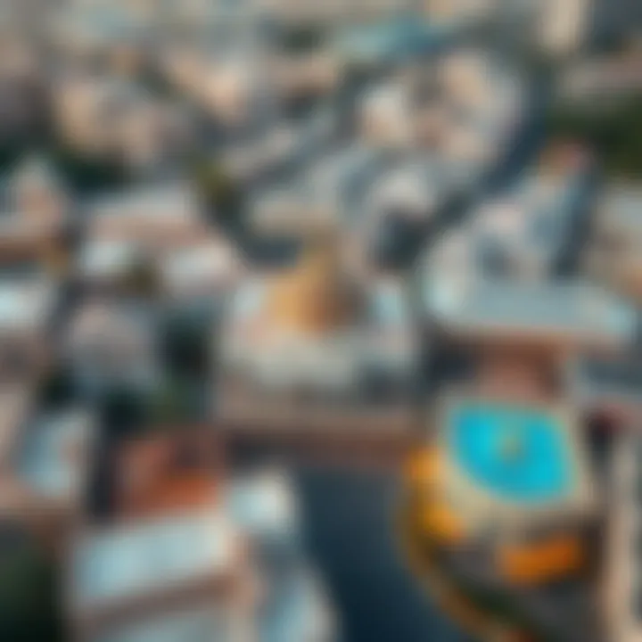 Aerial view of مجلس ام سقيم showcasing traditional and modern architecture