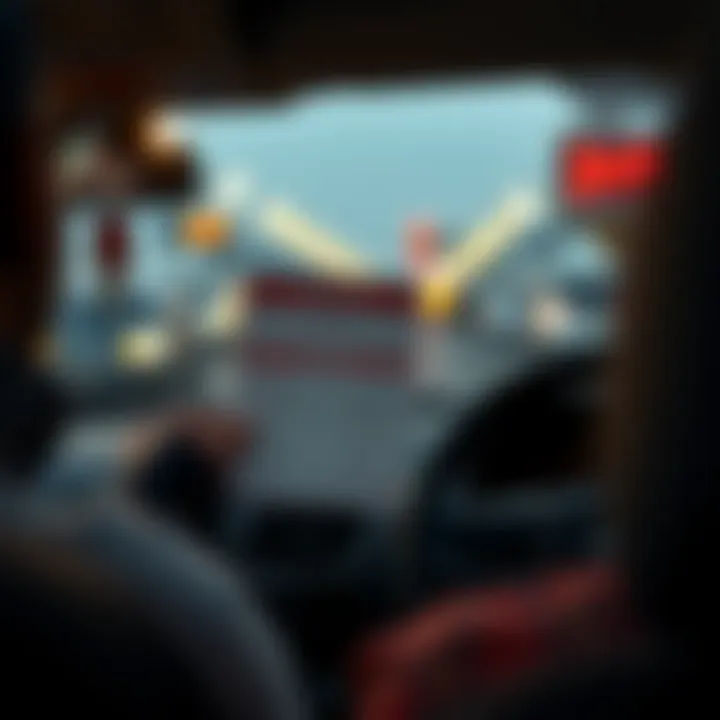 Driver receiving traffic fine notification