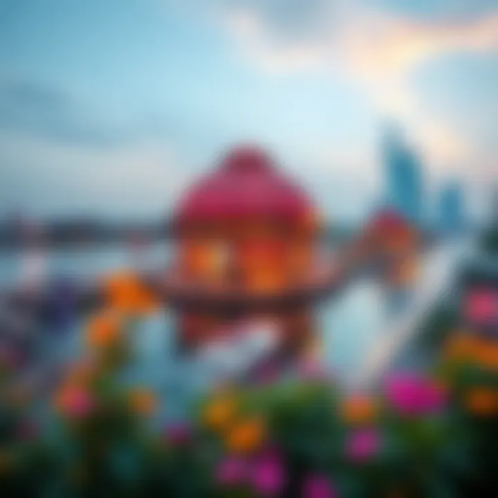 A panoramic view of Riverland Dubai showcasing its vibrant attractions