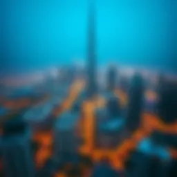 Aerial view of Dubai skyline showcasing modern architecture