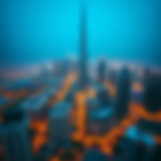 Aerial view of Dubai skyline showcasing modern architecture