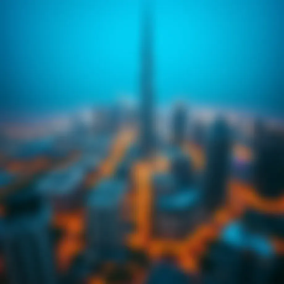 Aerial view of Dubai skyline showcasing modern architecture