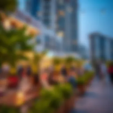 Community Spaces in JLT Vibrant community spaces in JLT Cluster promoting social interaction