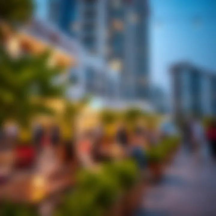 Community Spaces in JLT Vibrant community spaces in JLT Cluster promoting social interaction