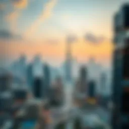 An overview of Dubai skyline showcasing real estate development