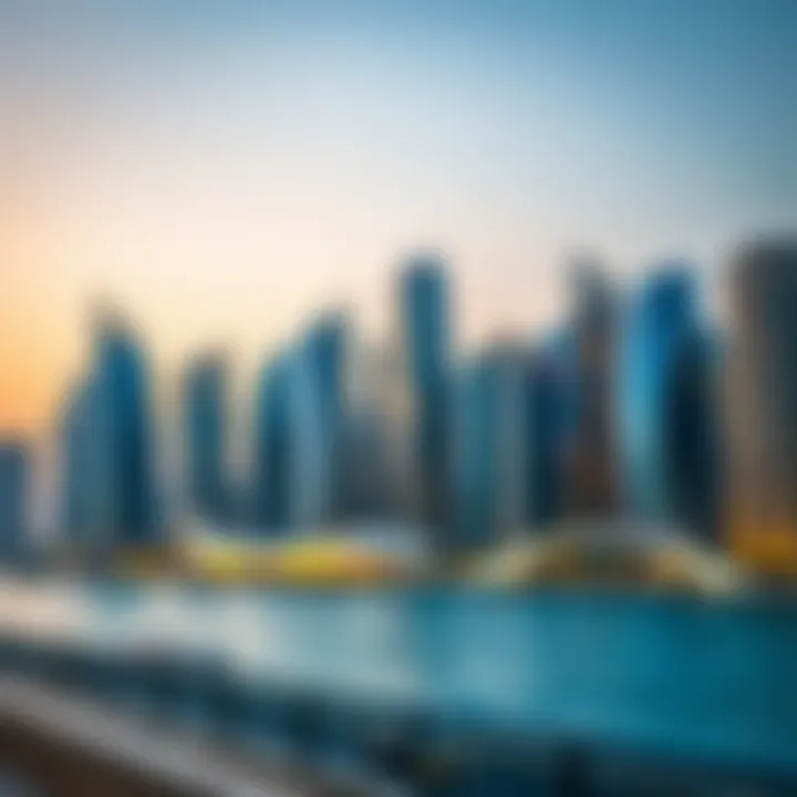 Dubai's Dynamic Real Estate Market A modern Dubai skyline with real estate developments