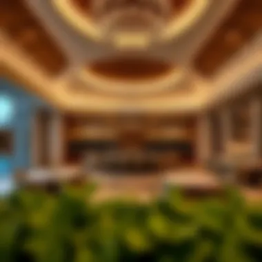 Luxurious clubhouse facilities at Yas Golf