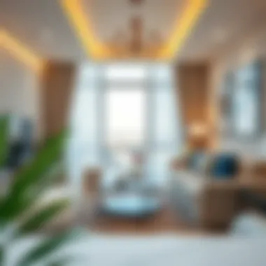 Interior of a well-furnished apartment in Yas Island staff housing, demonstrating comfort