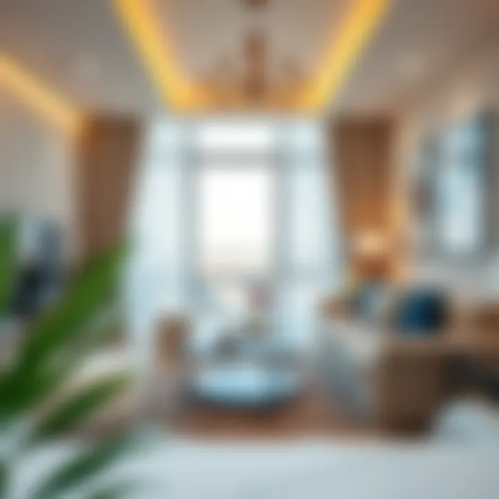 Interior of a well-furnished apartment in Yas Island staff housing, demonstrating comfort