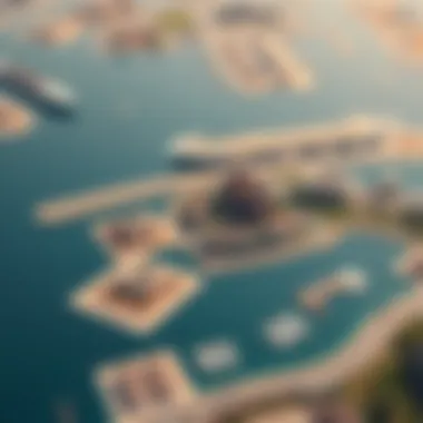 A map highlighting the strategic location of Yas Island within Dubai